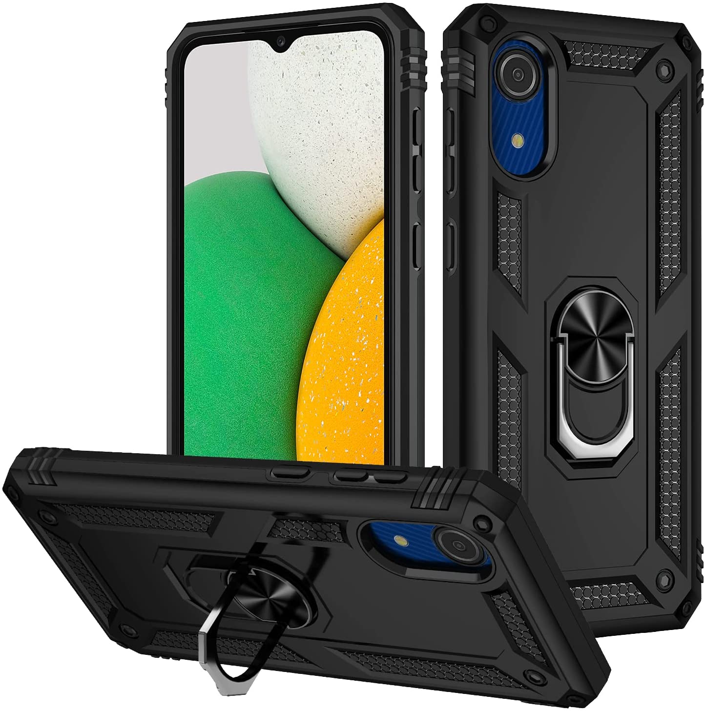 Coque hybride avec anneau pour Samsung Galaxy A03 Core Coque hybride avec anneau pour Samsung Galaxy A03 Core